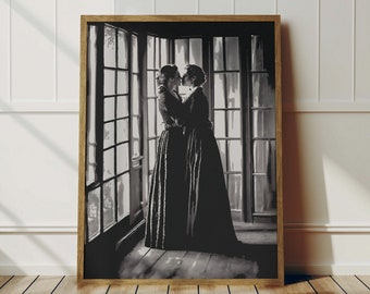 Sapphic Kiss Art Print: Queer Retro WLW Poster