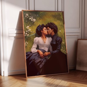Vintage Sapphic Wandkunst - Lesbendruck, Queer Poster, LGBTQIA Art, Vintage Wlw Poster