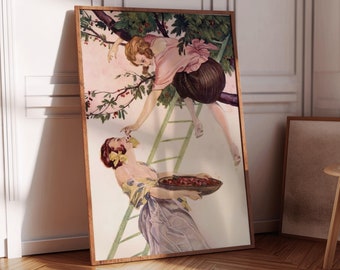 Sapphic Art Print: Romantic Women, LGBTQ Home Decor