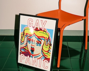 Gay Panic Pop Art Print: Queer LGBTQIA+ Wall Decor