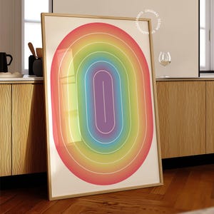 Gay Pride Flag Abstract Art Print: Modern LGBTQIA+ Wall Decor