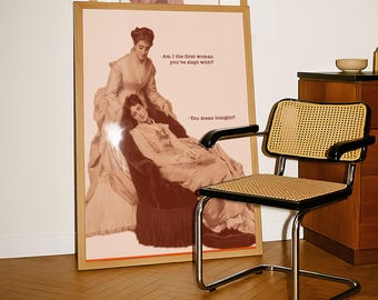 Am I The First? Vintage Fun Queer Text Print: LGBTQIA+ Sapphic Wall Art