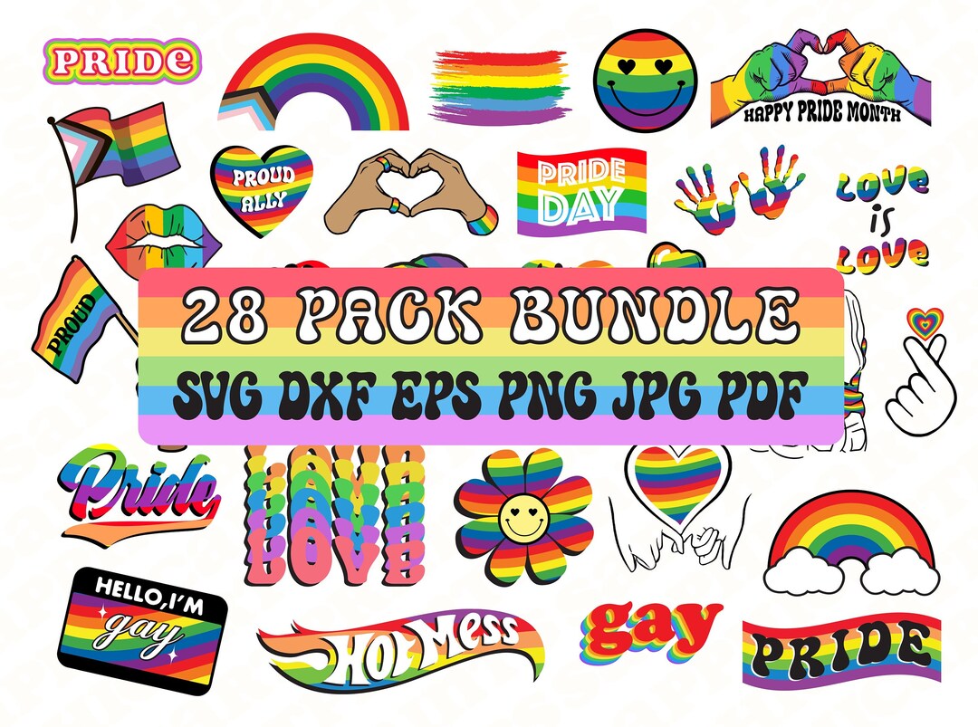 Gay Pride SVG Bundle - LGBTQ SVG Bundle, Lesbian Svg, Pride Svg, Be ...