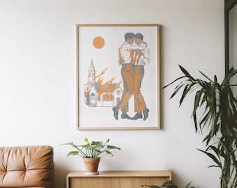 Take Me To Church Homo Queer Text Print: LGBTQIA+ Gay Wall Art