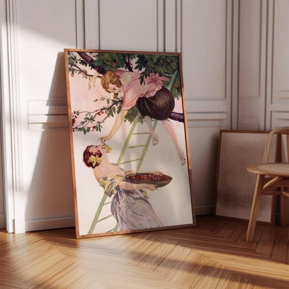 Sapphic Art Print: Romantic Women, LGBTQ Home Decor