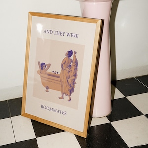 Sapphic Art Print: poster WLW kamergenoten, queer woondecoratie