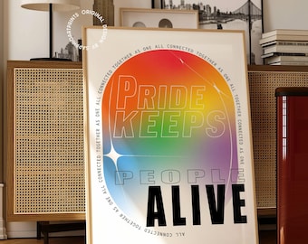 Pride Month Art Print: LGBTQIA+ Pride Flag Decor