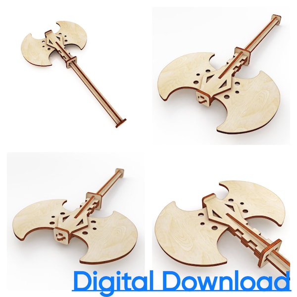Laser Cut Toy Axe Vector For CNC Svg Vector File, Vector Cut File, Digital Vector Art, Cnc, Cnc File | Ai,Svg,Eps,Dxf | Digital Download