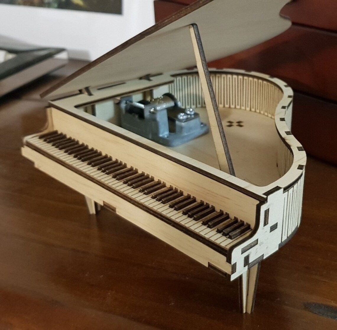 Laser Cut Grand Piano Music Box Kid Music Box Piano Music Etsy