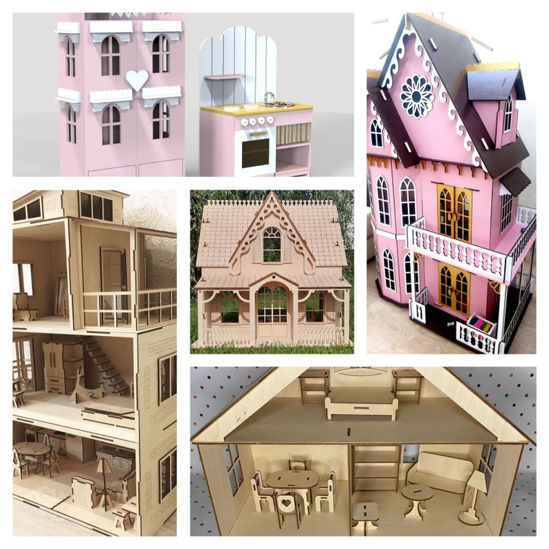 Bundle of 25 Laser Cut Dollhouse and Set of 5 Dollhouse Etsy UK