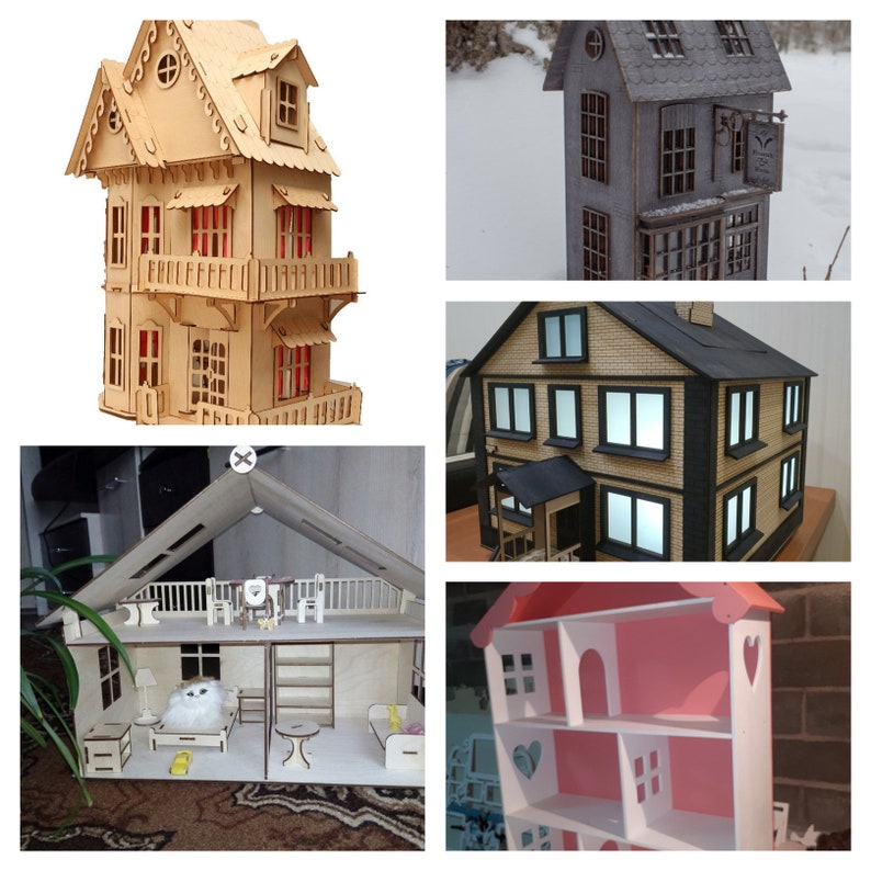 Bundle of 25 Laser Cut Dollhouse and Set of 5 Dollhouse Etsy UK