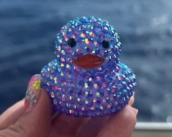 Indigo badeend met strassteentjes – cruiseeend, geluksbrenger