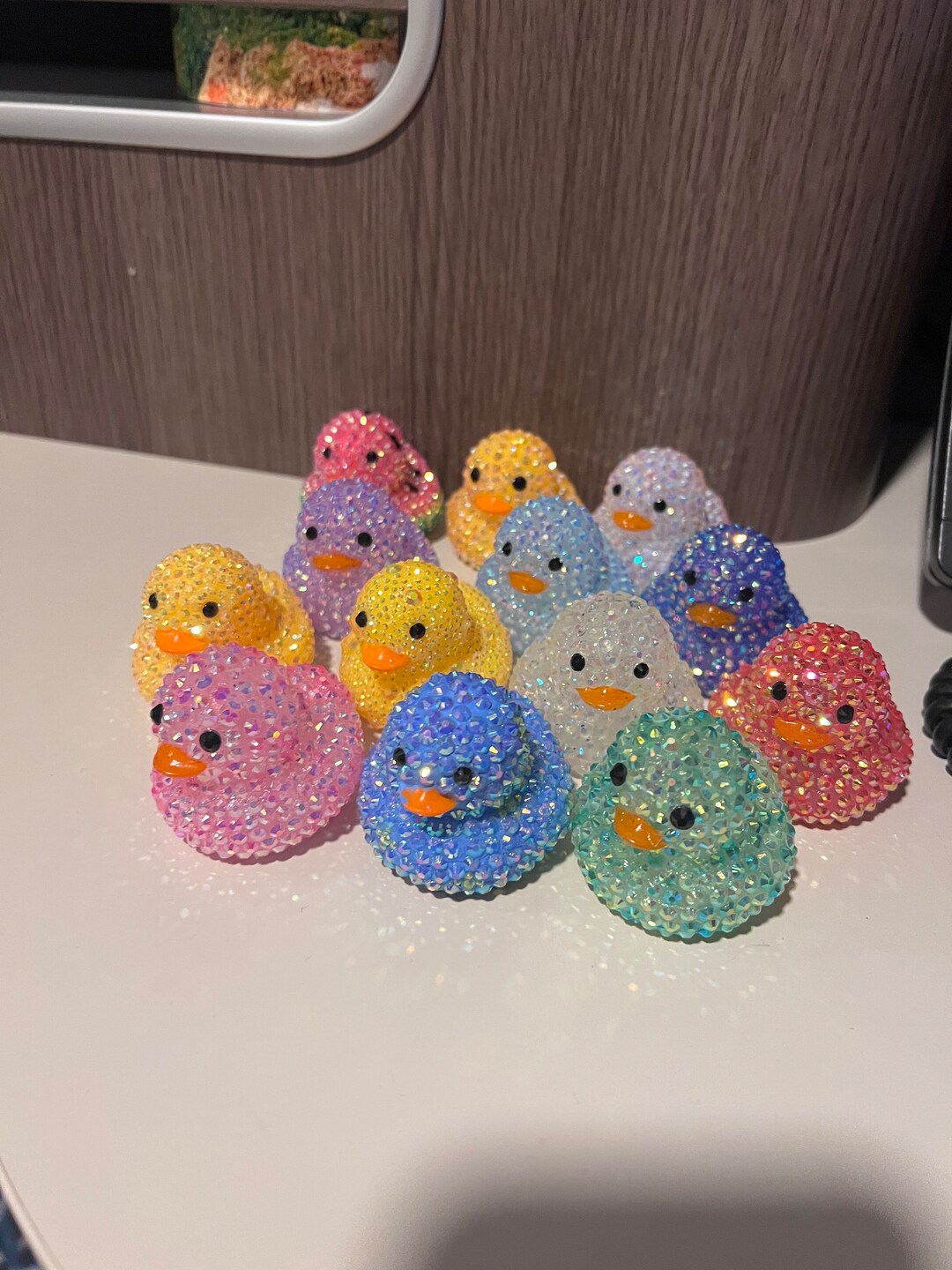 Mystery Rhinestone Rubber Duck - Iridescent Gem Bling - Etsy