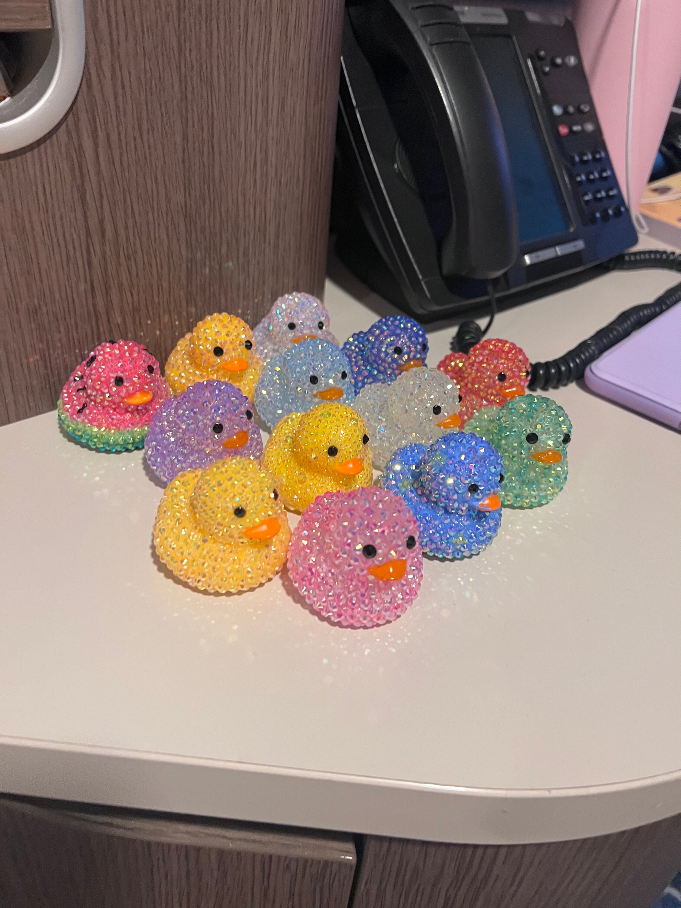 Mystery Rhinestone Rubber Duck - Iridescent Gem Bling - Etsy