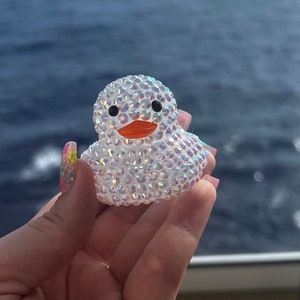 Iridescent Rhinestone Gem Bling Rubber Ducks - Cruising Duck, Car Duck, Cheer Duck, Lucky Duck