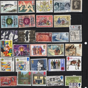 38 used stamps Great Britain BG UK  Great for new collectors scrapbooking vintage rare craft kits kids Free shipping cdn-usa- 2.00 elsewhere