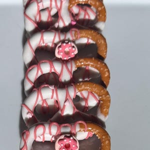 Chocolate Covered Pretzel Rods: Custom Party Favors (Set of 12)