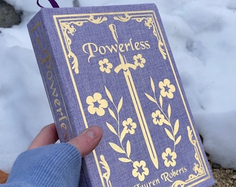 Powerless Rebound Book, Special Edition, Handmade, Lauren Roberts, Custom Rebind, Foil Cover, Rebound Book Gift