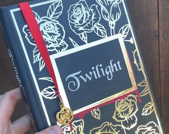 Twilight Rebound Book, Special Edition, Handmade, Stephanie Meyer, Custom Rebind, Foil Cover, Rebound Book Gift, Leather Bound Book