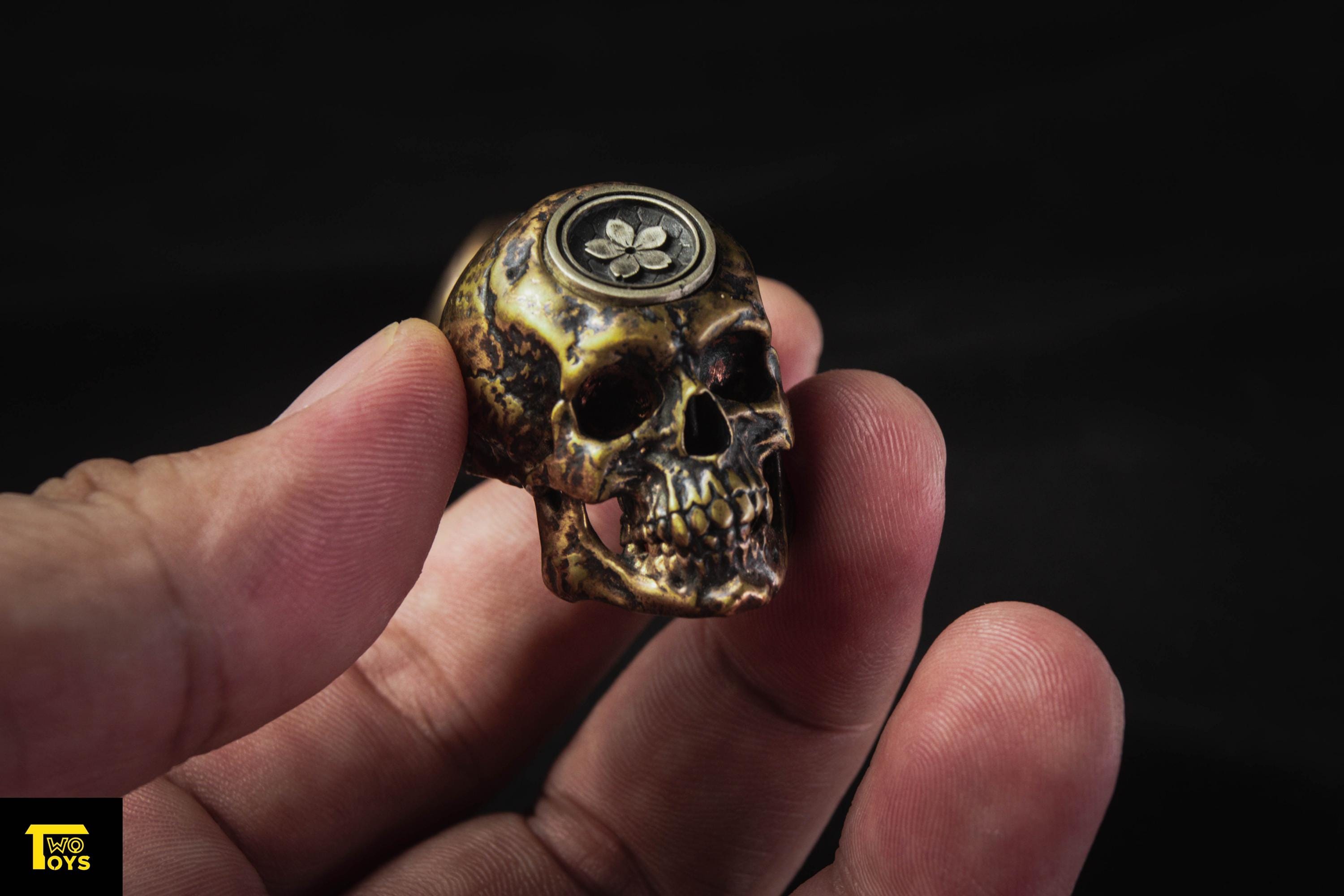 Screamer Skull Ring | 925 Silver + Brass – Vector Gems
