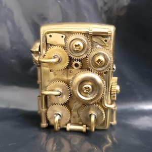 lighters-lighter shell-custom lighter-gift for dad-Dieselpunk-(both side & steampunk)