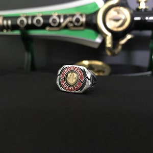 Power Rangers MMPR Morpher Silver 925 Ring Customized for Cosplay Tommy Oliver