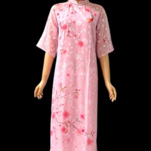 Ao Dai - Modern Ao Dai with four tails - Áo dài cách tân bốn tà - Pink and Purple - Hồng và Tím