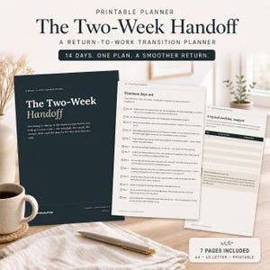 The 14-Day Plan So Your First Week Back at Work Doesn't Fall Apart | Return to Work Planner, Maternity Leave Checklist, Daycare Transition