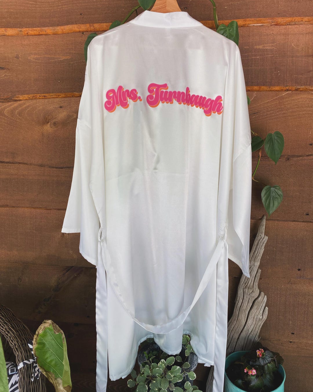 Fun Robe Ideas Custom Fun Retro Wedding Bride Robe, Handmade, Engaged, Bride Era ...