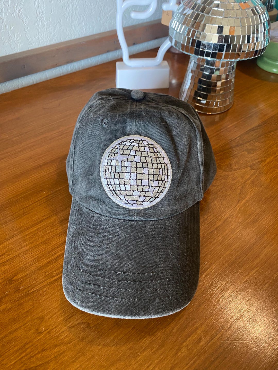 Handmade Disco Ball Hat, Vintage Wash, 100% Cotton, Glam, Hippie, Hand ...