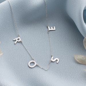14K GOLD NAME NECKLACE,Personalized Letter Necklace,Minimalist Necklace with Name,Initial Necklace,Necklace for Women,Chritsmas Gift for her