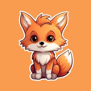 Cute Fox Matte Waterproof Sticker | Stationary, Journal, Notebook, Gift, School, Animal, Dreamy & Adorable