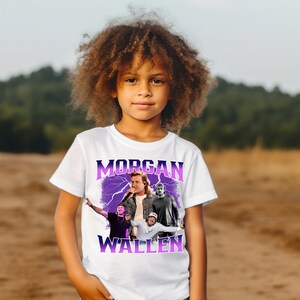 T-shirt Morgan Wallen, Morgan Wallen, T-shirt countrymuziek, Cowboy Wallen| Kinderen MW-stijl 3