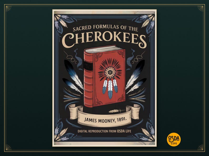 SACRED FORMULAS of the CHEROKEES by James Mooney 1891 Bureau of American Ethnology Cherokee Ceremonial Medicine Folklore Vintage pdf Ebook Bild 1