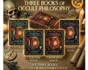 Agrippa's Three Books of Occult Philosophy + Bonus Fourth Book (1531–1655 English) PDF Digital Download Ceremonial Magic Grimoire Bundle
