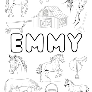 Custom Horse Coloring Sheet