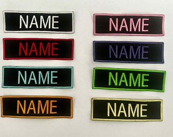 High Quality Customisable Personalized ID Name Squad Sew On Embroidered Badge Patch Different Colours Sizes