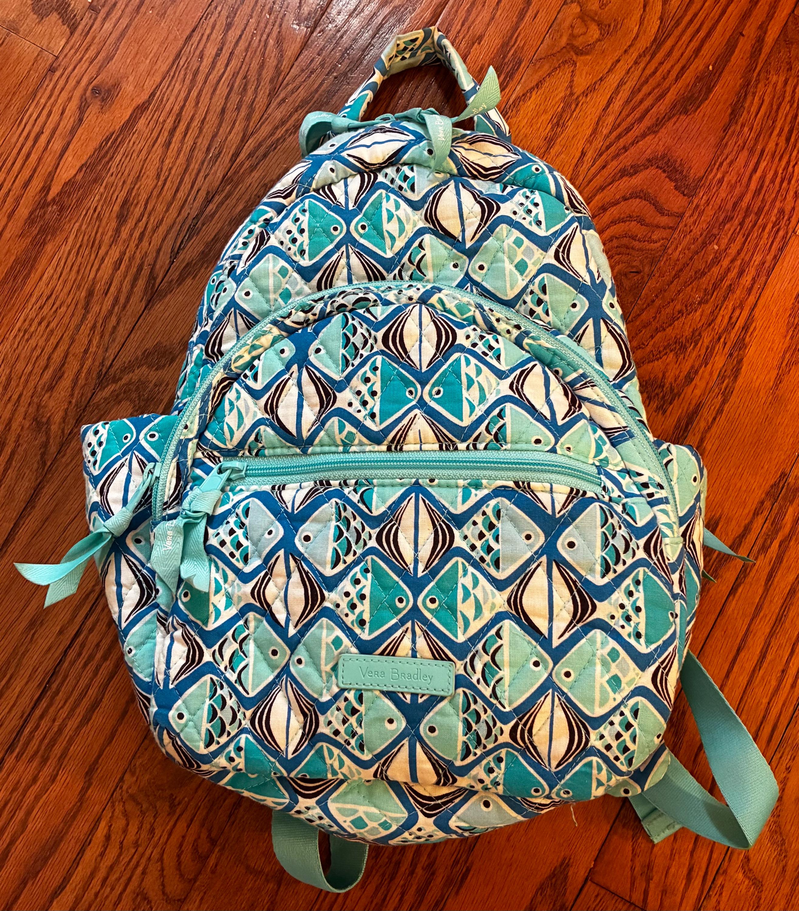 Vera Bradley Teal Floral Backpack and Wallet Set Loving the new “Cherry Picking” collection from Vera Bradley  main image 2