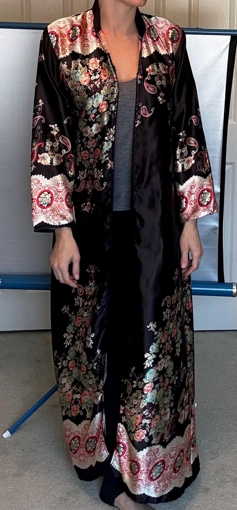 Upcycled Old Robe Upcycled Kimono-style Duster Robe Handmade From a Reclaimed Vintage ...