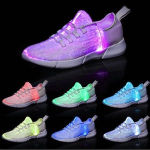 LED Light Up Shoes Fiber Optics for Adults Kids Christmas Gift, Party Dancing Shoes, Birthday gift, 90s clothing, New years image 2