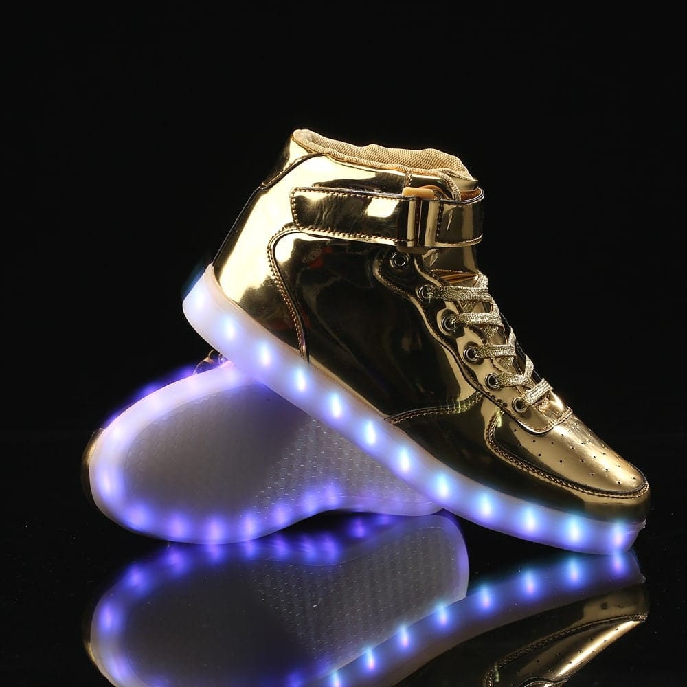 Led gold cheap shoes