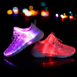 LED Light Up Shoes Fiber Optics for Adults Kids Christmas Gift, Party Dancing Shoes, Birthday gift, 90s clothing, New years image 5