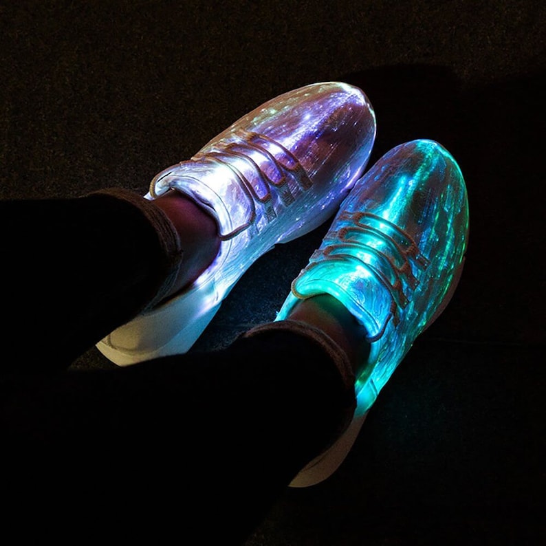 LED Light Up Shoes Fiber Optics for Adults Kids Christmas Gift, Party Dancing Shoes, Birthday gift, 90s clothing, New years image 1