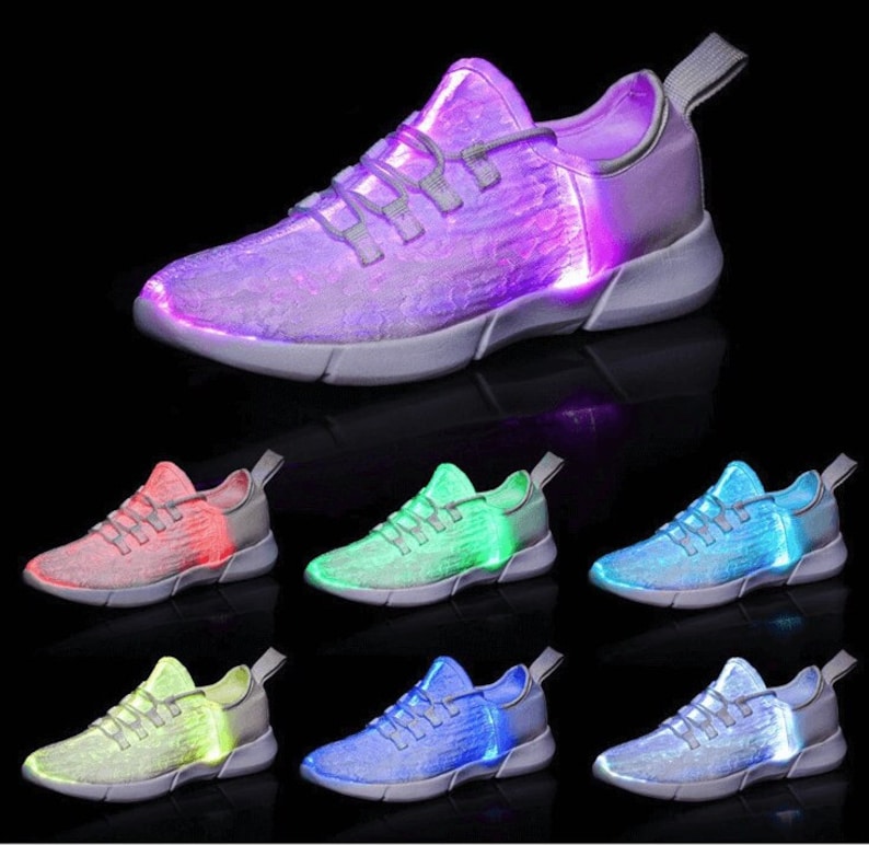 LED Light Up Shoes Fiber Optics for Adults Kids Christmas Gift, Party Dancing Shoes, Birthday gift, 90s clothing, New years image 2