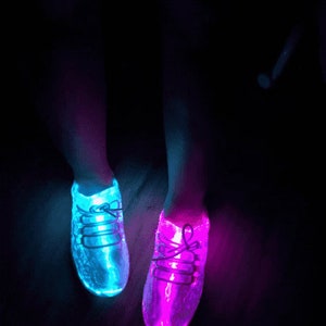 LED Light Up Shoes Fiber Optics for Adults Kids Christmas Gift, Party Dancing Shoes, Birthday gift, 90s clothing, New years image 7