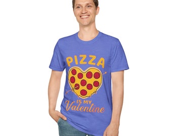 pizza heart valentines Unisex Softstyle T-Shirt