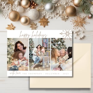 Weihnachtspostkarten, Familienfotokarte, Canva-Weihnachtskarte, Foto-Weihnachtskarte, Weihnachtskarte mit Foto