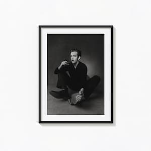 マティ・ヒーリーのプリント、1975年の音楽ポスター、バーカートアートの白黒ウォールアート、ビンテージプリント、写真プリント、美術館品質のプリント