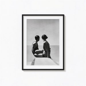 The Diver, di George Hoyningen Huene, Servizio fotografico di moda Arte da parete in bianco e nero, Stampa vintage, Stampe fotografiche, Stampa di qualità museale