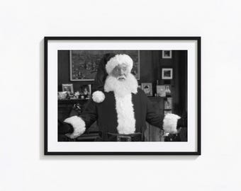 The Santa Clause Poster, Christmas Movie Black and White Wall Art, Vintage Print, Photography Prints, Museum Quality Photo Art Print